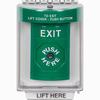 Show product details for SS2130XT-EN STI Green Indoor/Outdoor Flush Key-to-Reset Stopper Station with EXIT Label English