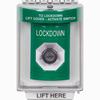 Show product details for SS2133LD-EN STI Green Indoor/Outdoor Flush Key-to-Activate Stopper Station with LOCKDOWN Label English