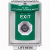 SS2133XT-EN STI Green Indoor/Outdoor Flush Key-to-Activate Stopper Station with EXIT Label English