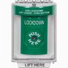 SS2140LD-EN STI Green Indoor/Outdoor Flush w/ Horn Key-to-Reset Stopper Station with LOCKDOWN Label English