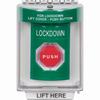 SS2149LD-EN STI Green Indoor/Outdoor Flush w/ Horn Turn-to-Reset (Illuminated) Stopper Station with LOCKDOWN Label English
