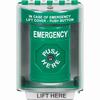 SS2170EM-EN STI Green Indoor/Outdoor Surface Key-to-Reset Stopper Station with EMERGENCY Label English