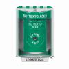 SS2170ZA-ES STI Green Indoor/Outdoor Surface Key-to-Reset Stopper Station with Non-Returnable Custom Text Label Spanish