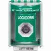 Show product details for SS2173LD-EN STI Green Indoor/Outdoor Surface Key-to-Activate Stopper Station with LOCKDOWN Label English