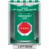 SS2179EX-EN STI Green Indoor/Outdoor Surface Turn-to-Reset (Illuminated) Stopper Station with EMERGENCY EXIT Label English