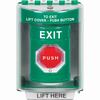 SS2179XT-EN STI Green Indoor/Outdoor Surface Turn-to-Reset (Illuminated) Stopper Station with EXIT Label English
