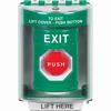 SS2182XT-EN STI Green Indoor/Outdoor Surface w/ Horn Key-to-Reset (Illuminated) Stopper Station with EXIT Label English