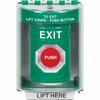 SS2184XT-EN STI Green Indoor/Outdoor Surface w/ Horn Momentary Stopper Station with EXIT Label English