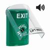 SS21A0XT-EN STI Green Indoor Only Flush or Surface w/ Horn Key-to-Reset Stopper Station with EXIT Label English