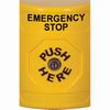 SS2200ES-EN STI Yellow No Cover Key-to-Reset Stopper Station with EMERGENCY STOP Label English