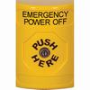 SS2200PO-EN STI Yellow No Cover Key-to-Reset Stopper Station with EMERGENCY POWER OFF Label English