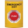 SS2201EX-EN STI Yellow No Cover Turn-to-Reset Stopper Station with EMERGENCY EXIT Label English