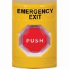 SS2202EX-EN STI Yellow No Cover Key-to-Reset (Illuminated) Stopper Station with EMERGENCY EXIT Label English