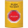 SS2202PX-EN STI Yellow No Cover Key-to-Reset (Illuminated) Stopper Station with PUSH TO EXIT Label English
