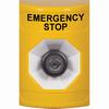 SS2203ES-EN STI Yellow No Cover Key-to-Activate Stopper Station with EMERGENCY STOP Label English