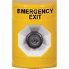 Show product details for SS2203EX-EN STI Yellow No Cover Key-to-Activate Stopper Station with EMERGENCY EXIT Label English