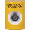 SS2203PO-EN STI Yellow No Cover Key-to-Activate Stopper Station with EMERGENCY POWER OFF Label English