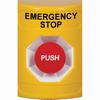 Show product details for SS2204ES-EN STI Yellow No Cover Momentary Stopper Station with EMERGENCY STOP Label English