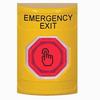 Show product details for SS2206EX-EN STI Yellow No Cover Momentary (Illuminated) with Red Lens Stopper Station with EMERGENCY EXIT Label English