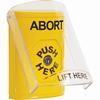 SS2220AB-EN STI Yellow Indoor Only Flush or Surface Key-to-Reset Stopper Station with ABORT Label English
