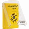 SS2220EX-EN STI Yellow Indoor Only Flush or Surface Key-to-Reset Stopper Station with EMERGENCY EXIT Label English