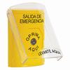 Show product details for SS2220EX-ES STI Yellow Indoor Only Flush or Surface Key-to-Reset Stopper Station with EMERGENCY EXIT Label Spanish