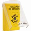 SS2220PS-EN STI Yellow Indoor Only Flush or Surface Key-to-Reset Stopper Station with FUEL PUMP SHUT DOWN Label English