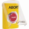 SS2221AB-EN STI Yellow Indoor Only Flush or Surface Turn-to-Reset Stopper Station with ABORT Label English