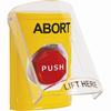 SS2222AB-EN STI Yellow Indoor Only Flush or Surface Key-to-Reset (Illuminated) Stopper Station with ABORT Label English