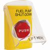 SS2222PS-EN STI Yellow Indoor Only Flush or Surface Key-to-Reset (Illuminated) Stopper Station with FUEL PUMP SHUT DOWN Label English