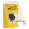 Show product details for SS2223EX-ES STI Yellow Indoor Only Flush or Surface Key-to-Activate Stopper Station with EMERGENCY EXIT Label Spanish