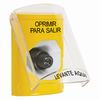 SS2223PX-ES STI Yellow Indoor Only Flush or Surface Key-to-Activate Stopper Station with PUSH TO EXIT Label Spanish