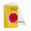 SS2226LD-ES STI Yellow Indoor Only Flush or Surface Momentary (Illuminated) with Red Lens Stopper Station with LOCKDOWN Label Spanish