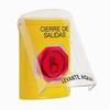 SS2227LD-ES STI Yellow Indoor Only Flush or Surface Weather Resistant Momentary (Illuminated) with Red Lens Stopper Station with LOCKDOWN Label Spanish