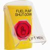 SS2227PS-EN STI Yellow Indoor Only Flush or Surface Weather Resistant Momentary (Illuminated) with Red Lens Stopper Station with FUEL PUMP SHUT DOWN Label English