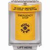 SS2230ES-EN STI Yellow Indoor/Outdoor Flush Key-to-Reset Stopper Station with EMERGENCY STOP Label English