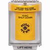 SS2230HV-EN STI Yellow Indoor/Outdoor Flush Key-to-Reset Stopper Station with HVAC SHUT DOWN Label English