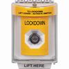 Show product details for SS2233LD-EN STI Yellow Indoor/Outdoor Flush Key-to-Activate Stopper Station with LOCKDOWN Label English