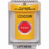 Show product details for SS2235LD-EN STI Yellow Indoor/Outdoor Flush Momentary (Illuminated) Stopper Station with LOCKDOWN Label English