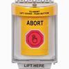 SS2237AB-EN STI Yellow Indoor/Outdoor Flush Weather Resistant Momentary (Illuminated) with Red Lens Stopper Station with ABORT Label English