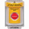 SS2238EX-EN STI Yellow Indoor/Outdoor Flush Pneumatic (Illuminated) Stopper Station with EMERGENCY EXIT Label English