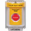SS2238ZA-EN STI Yellow Indoor/Outdoor Flush Pneumatic (Illuminated) Stopper Station with Non-Returnable Custom Text Label English