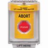 SS2239AB-EN STI Yellow Indoor/Outdoor Flush Turn-to-Reset (Illuminated) Stopper Station with ABORT Label English
