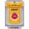 SS2244AB-EN STI Yellow Indoor/Outdoor Flush w/ Horn Momentary Stopper Station with ABORT Label English