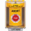 SS2271AB-EN STI Yellow Indoor/Outdoor Surface Turn-to-Reset Stopper Station with ABORT Label English