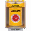 Show product details for SS2271LD-EN STI Yellow Indoor/Outdoor Surface Turn-to-Reset Stopper Station with LOCKDOWN Label English