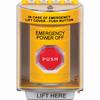 SS2272PO-EN STI Yellow Indoor/Outdoor Surface Key-to-Reset (Illuminated) Stopper Station with EMERGENCY POWER OFF Label English