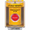 SS2275ES-EN STI Yellow Indoor/Outdoor Surface Momentary (Illuminated) Stopper Station with EMERGENCY STOP Label English