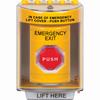 SS2275EX-EN STI Yellow Indoor/Outdoor Surface Momentary (Illuminated) Stopper Station with EMERGENCY EXIT Label English
