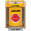 SS2275LD-EN STI Yellow Indoor/Outdoor Surface Momentary (Illuminated) Stopper Station with LOCKDOWN Label English